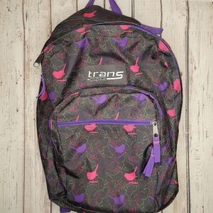 Jansport Bird Pattern Purple Black Backpack